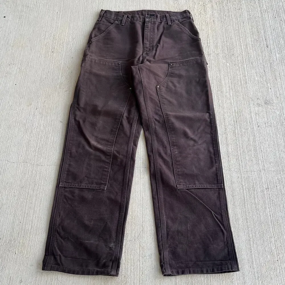 Carhartt B136 DKB faded brown double knee work wear carpenter pants